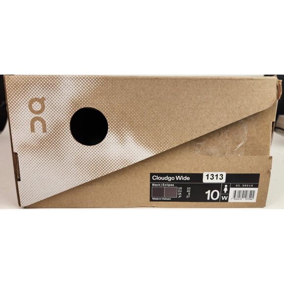 On Running Cloudgo Black/Eclipse (Wide D) 65.98616 Women's Running Shoes Sz 10 - Picture 9 of 10